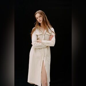 Chic Cream Button-Down Dress